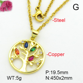Zirconia  Fashion Copper Necklace  F7N400649avja-L024