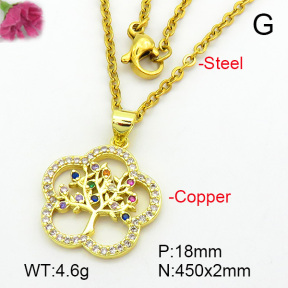 Zirconia  Fashion Copper Necklace  F7N400650aajl-L024