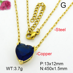 Zirconia  Fashion Copper Necklace  F7N400651aaio-L024