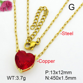 Zirconia  Fashion Copper Necklace  F7N400654aaio-L024