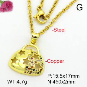 Zirconia  Fashion Copper Necklace  F7N400656avja-L024