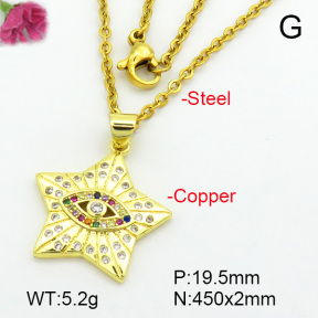 Zirconia  Fashion Copper Necklace  F7N400657aajl-L024