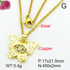Zirconia  Fashion Copper Necklace  F7N400658aajl-L024