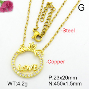 Zirconia  Fashion Copper Necklace  F7N400659aajl-L024