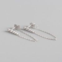 925 Silver Earrings  L:70mm,1.0g  JE0790vhkn-Y05  YHE0239-1
