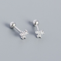 925 Silver Earrings  E:4*10.8mm,0.6g  JE0827bhho-Y05  YHE0445-2