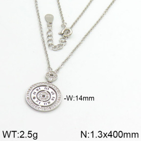 925 Silver Necklace  JN0000615bkab-L20