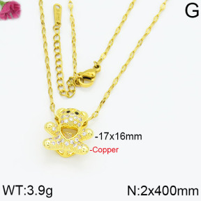 Fashion Bear Necklaces  TN2000088vbpb-J136