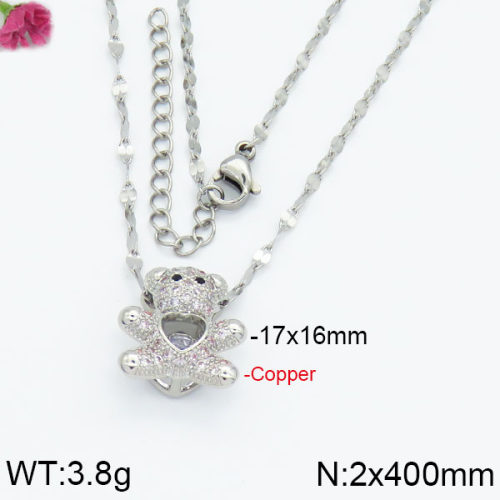 Fashion Bear Necklaces  TN2000089abol-J136