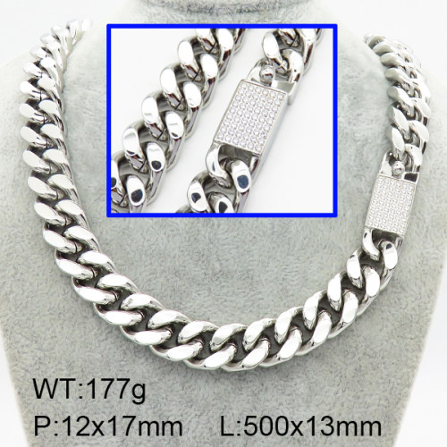 Stainless Steel Necklace  3N4002059bkab-066