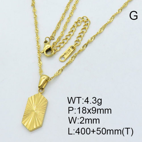 Stainless Steel Necklace  3N2001949abol-066