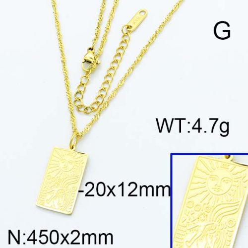 Stainless Steel Necklace  6N2002696vbpb-066