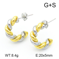 Handmade Polished,Half Ring,Stainless Steel Earrings,7E2000061bhia-066