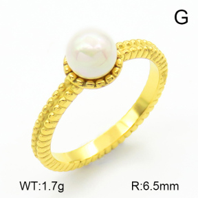 Shell  Pearls,Handmade Polished,Stainless Steel Ring,6-8#,7R3000001vhha-066