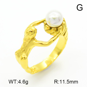 Shell  Pearls,Handmade Polished,Stainless Steel Ring,6-8#,7R3000002bhia-066