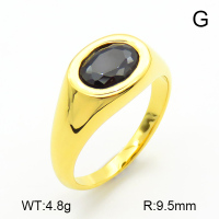 Zircon,Handmade Polished,Stainless Steel Ring,6-8#,7R4000006bhia-066