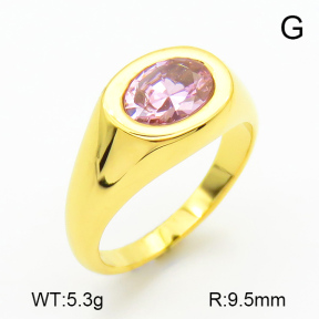 Zircon,Handmade Polished,Stainless Steel Ring,6-8#,7R4000008bhia-066