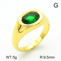 Zircon,Handmade Polished,Stainless Steel Ring,6-8#,7R4000009bhia-066