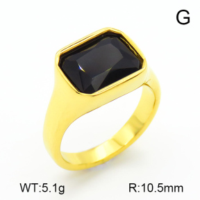 Zircon,Handmade Polished,Stainless Steel Ring,6-8#,7R4000014bhia-066