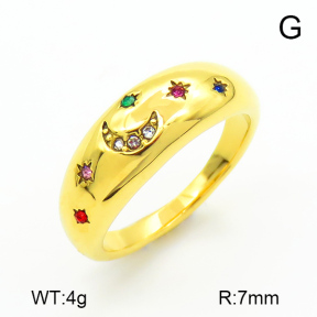 Czech Stones,Handmade Polished,Stainless Steel Ring,6-8#,7R4000018bhia-066