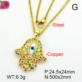Fashion Copper Necklace  F7N300138vbnl-L017