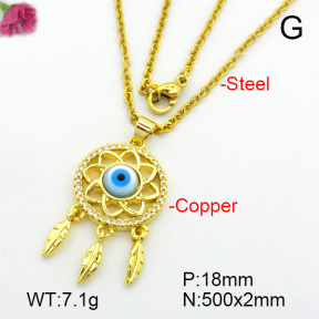 Fashion Copper Necklace  F7N300145bbov-L017