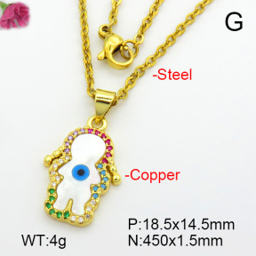 Fashion Copper Necklace  F7N300148vbnb-L017