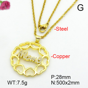 Fashion Copper Necklace  F7N400667ablb-L017