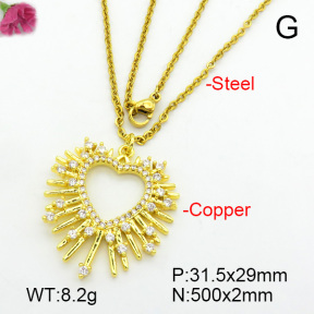 Fashion Copper Necklace  F7N400668vbnb-L017