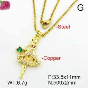 Fashion Copper Necklace  F7N400669ablb-L017