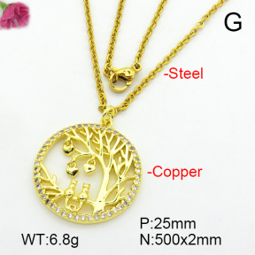 Fashion Copper Necklace  F7N400670ablb-L017