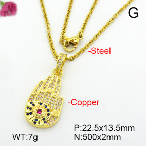 Fashion Copper Necklace  F7N400675vbnb-L017