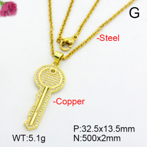 Fashion Copper Necklace  F7N400679ablb-L017