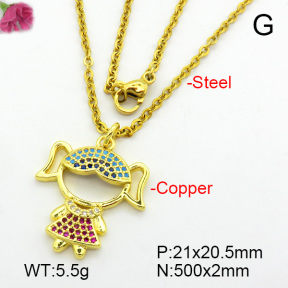Fashion Copper Necklace  F7N400682aakl-L017