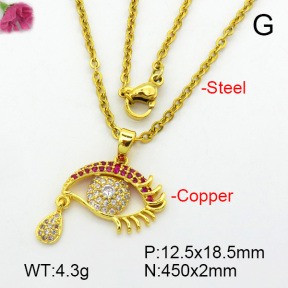 Fashion Copper Necklace  F7N400683ablb-L017