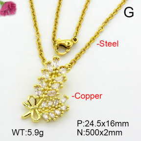 Fashion Copper Necklace  F7N400684ablb-L017