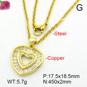 Fashion Copper Necklace  F7N400685ablb-L017