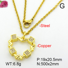 Fashion Copper Necklace  F7N400690ablb-L017