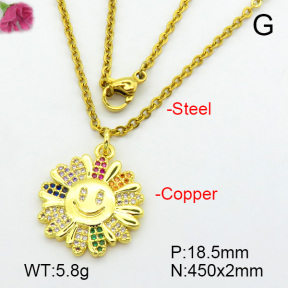 Fashion Copper Necklace  F7N400691ablb-L017