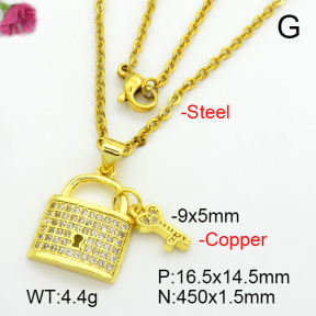 Fashion Copper Necklace  F7N400698ablb-L017