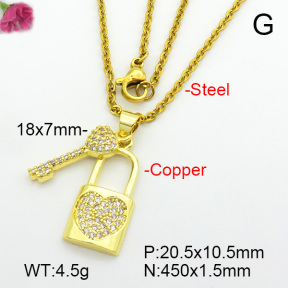 Fashion Copper Necklace  F7N400699aakl-L017