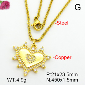 Fashion Copper Necklace  F7N400700ablb-L017