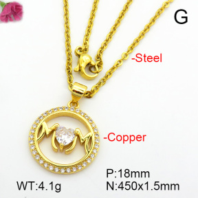 Fashion Copper Necklace  F7N400719aajl-L017