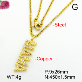 Fashion Copper Necklace  F7N400728ablb-L017