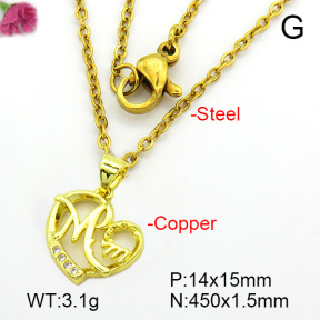 Fashion Copper Necklace  F7N400772aajl-L017