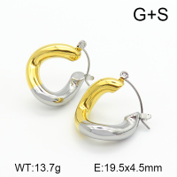 Handmade Polished Twisted Ring Stainless Steel Earrings 7E2000064bhia-066