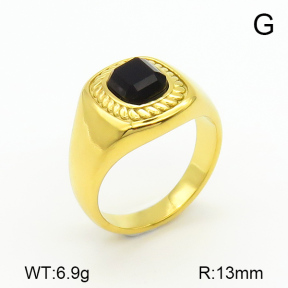 Zircon,Handmade Polished Stainless Steel Ring 6-8# 7R4000028bhia-066