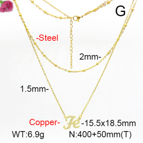 Fashion Copper Necklace  F7N400773ablb-L017