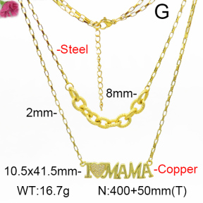 Fashion Copper Necklace  F7N400775ablb-L017
