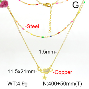 Fashion Copper Necklace  F7N400777aajl-L017